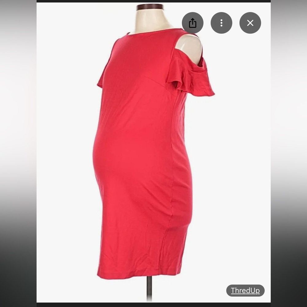 Pieter Brunelli cold shoulder cocktail maternity dress